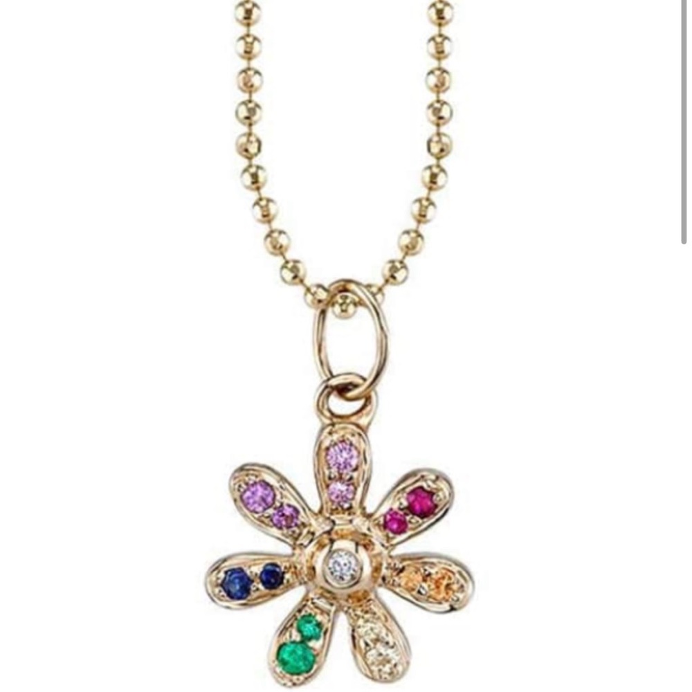 Sydney Evan 14k yellow gold flower charm